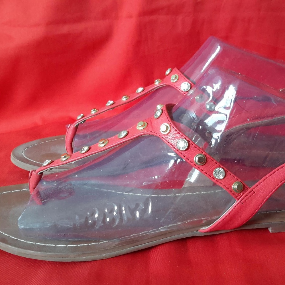 Halogen Red Sandals with Studs Size 9